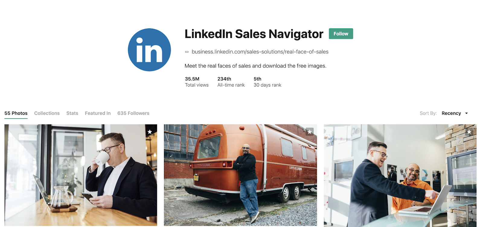 Ganar menciones con imágenes: LinkedIn Sales Navigator