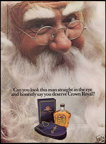 Santa Claus en la publicidad de Crown Royal en 1983