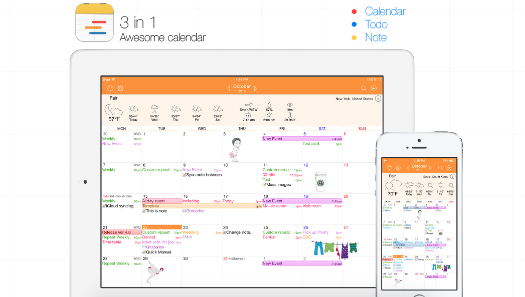 Apps de agenda y calendario: awesome calendar