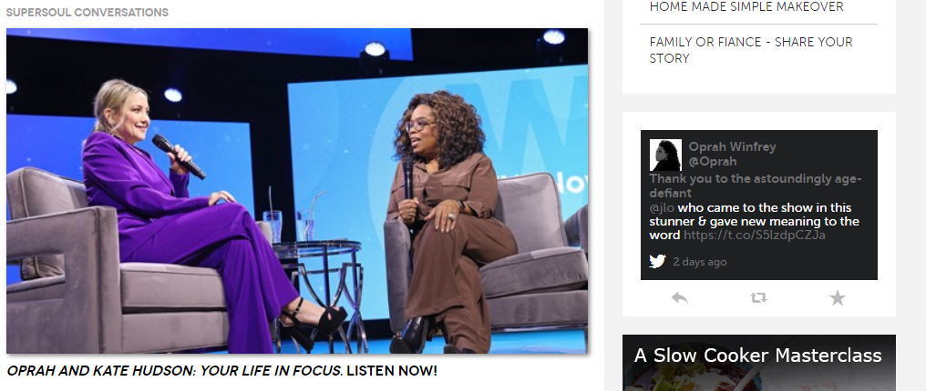 Sitio web de Oprah Winfrey