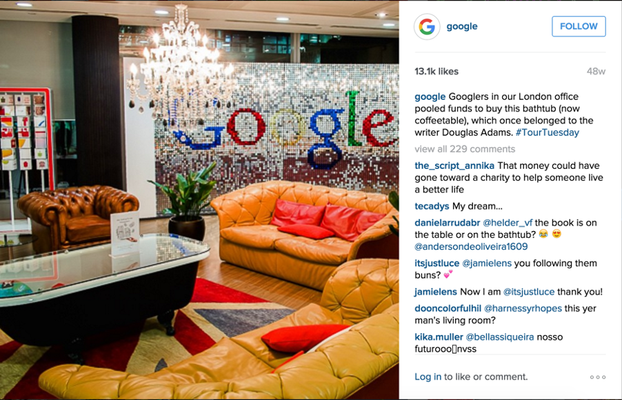 Image bureau Google Instagram