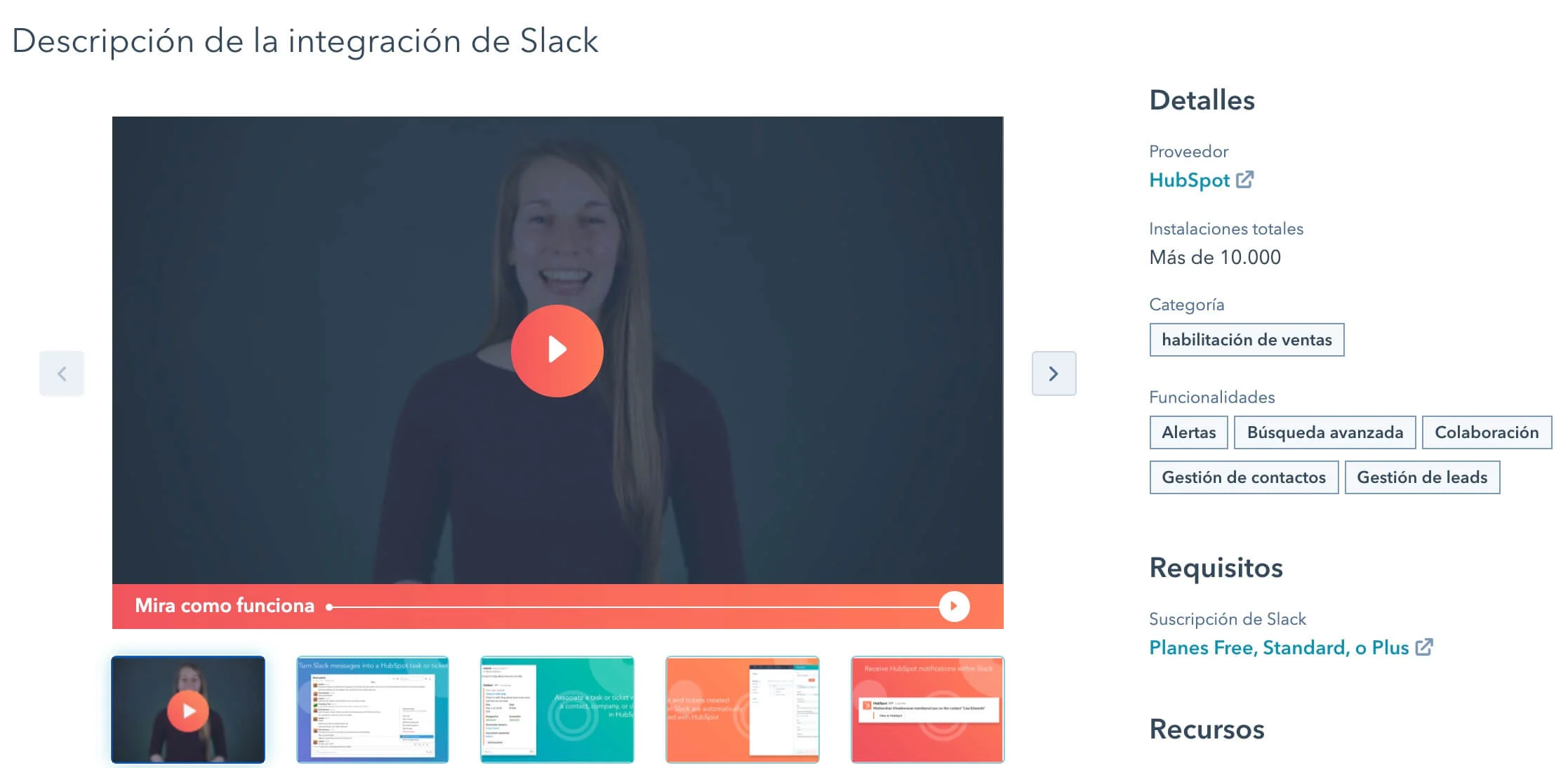 Integraciones de éxito del cliente, Slack