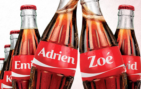 Bouteilles Coca-Cola avec prénom