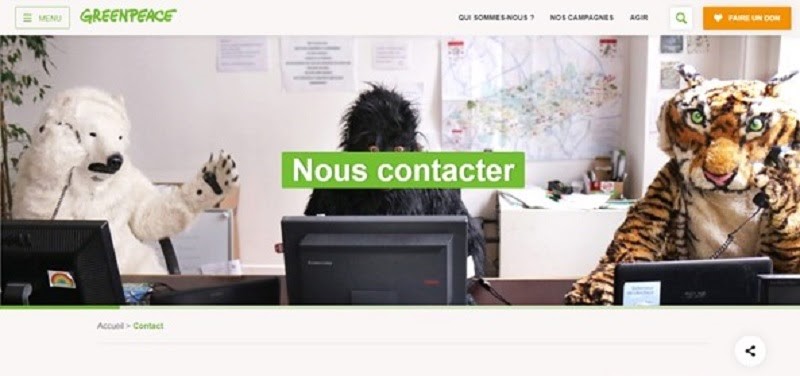 page contact greenpeace