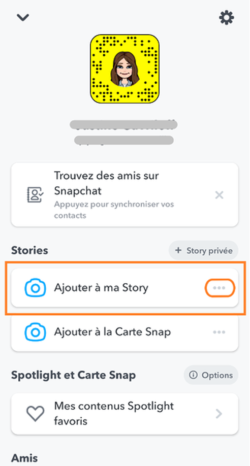 Ajouter à ma story Snapchat