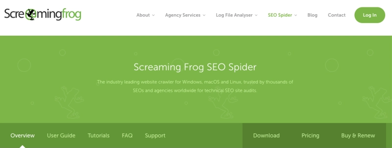 7. Screaming Frog SEO Spider